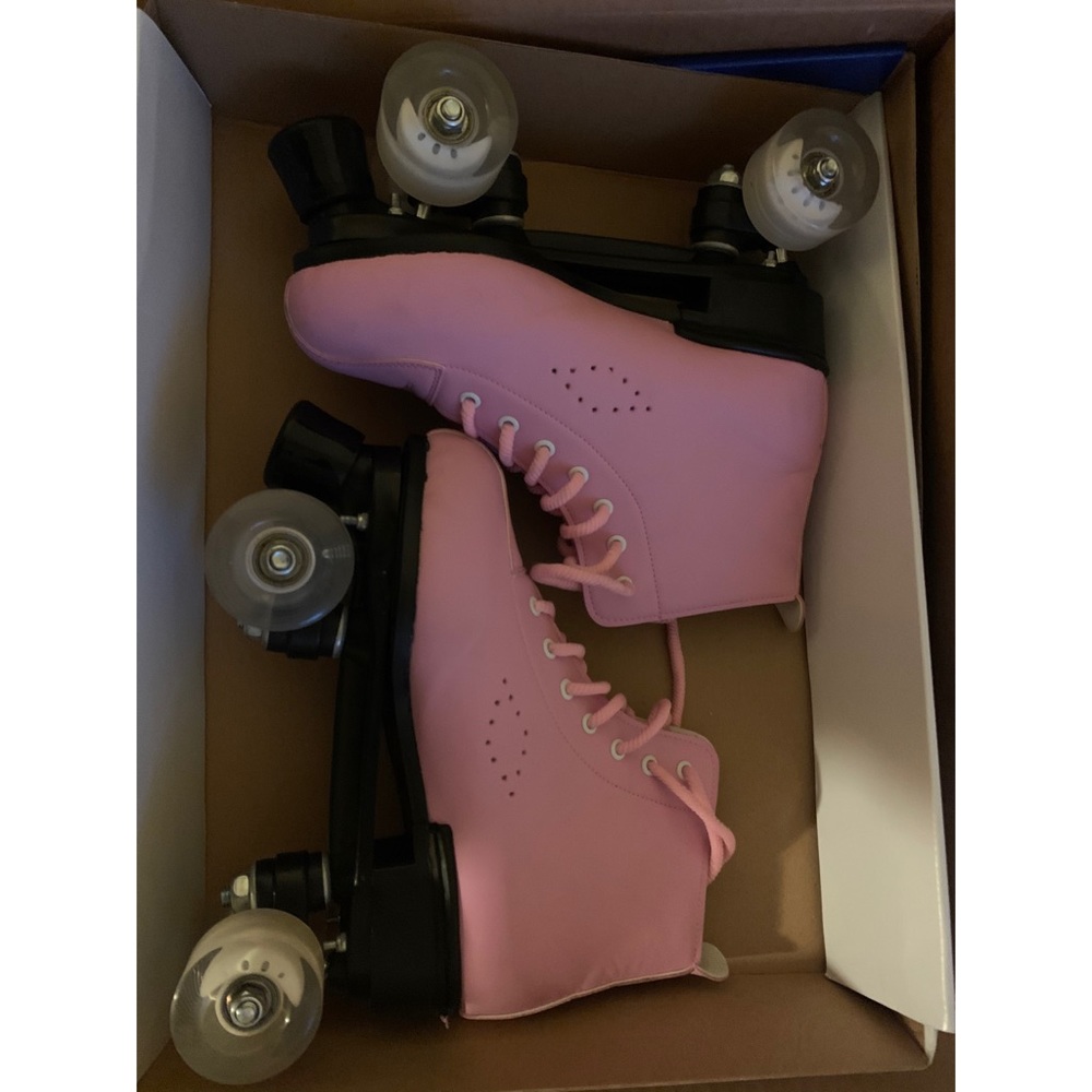 Pink roller skates